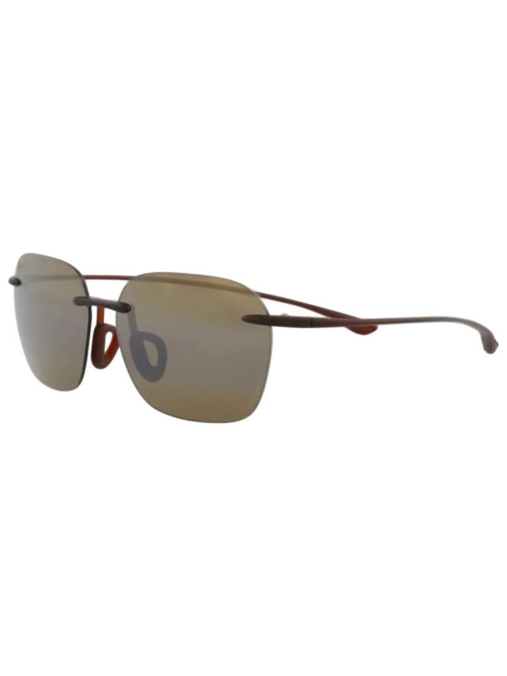New Maui Jim Women's Sunglasses Square Rectangle Nylon Frame Unisex Rootbeer